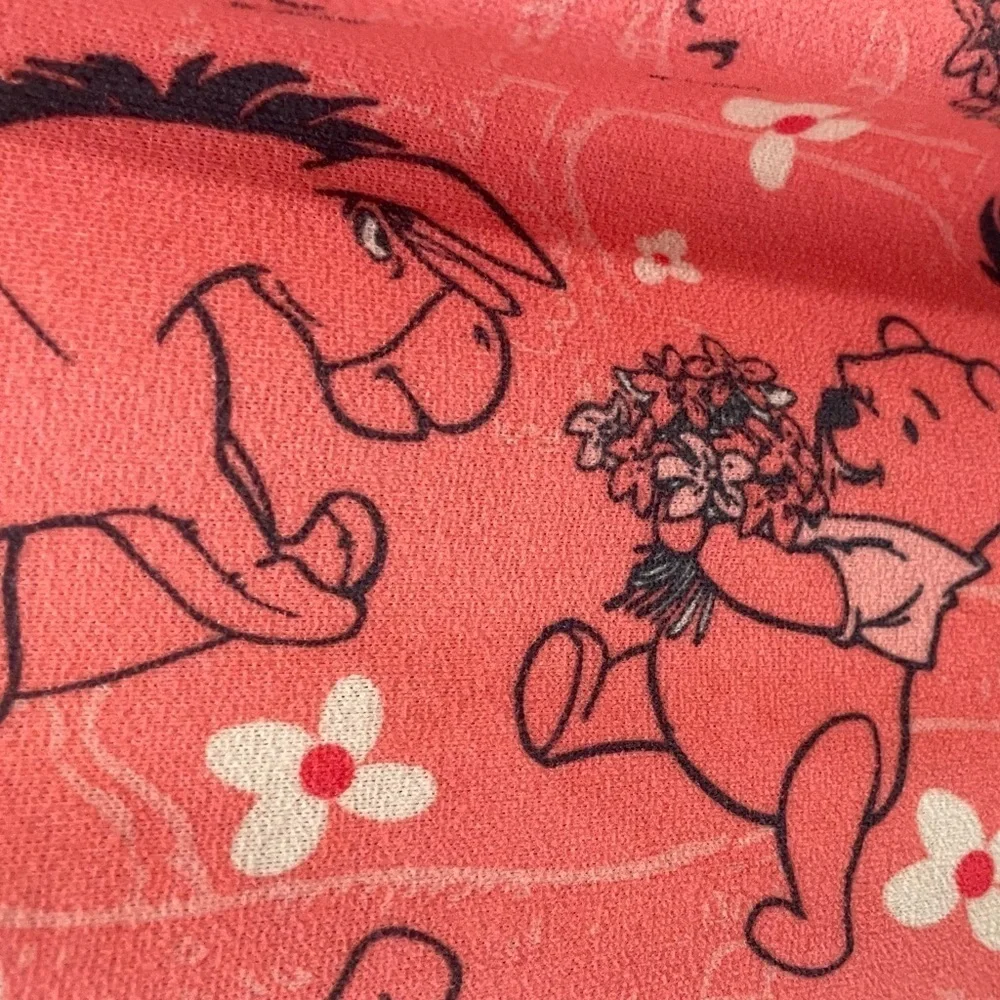 DISNEY Pajamas Size XS Pink Black Pull On Winnie the Pooh Pants Front Pockets - Picture 8 of 9